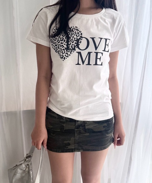 fiere(フィエール)の「レオパードLOVE半袖Tシャツ(Tシャツ/カットソー・レディース・ホワイト・WM)」の2枚目の写真