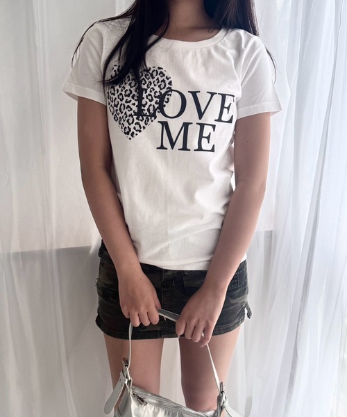 fiere(フィエール)の「レオパードLOVE半袖Tシャツ(Tシャツ/カットソー・レディース・ホワイト・WM)」の3枚目の写真