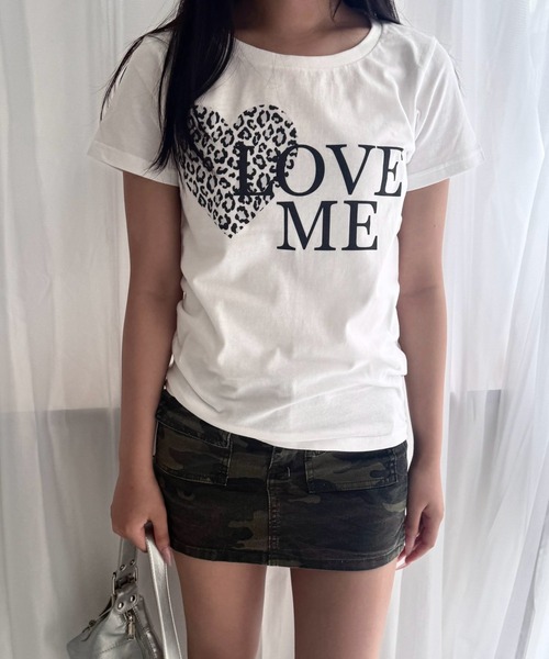 fiere(フィエール)の「レオパードLOVE半袖Tシャツ(Tシャツ/カットソー・レディース・ホワイト・WM)」の4枚目の写真