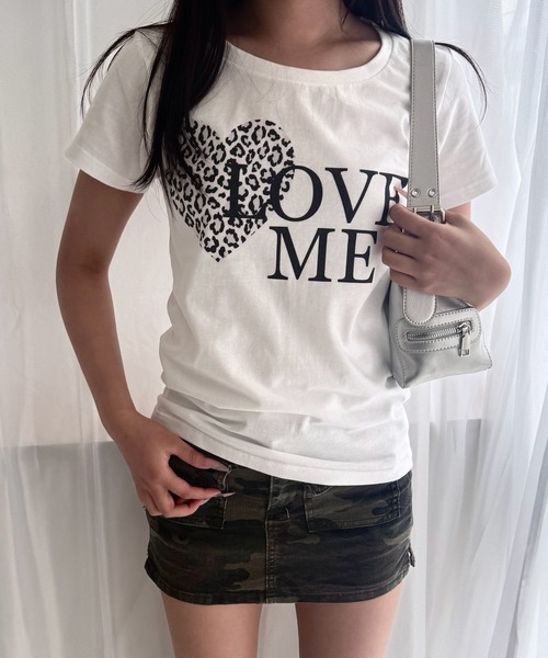 fiere(フィエール)の「レオパードLOVE半袖Tシャツ(Tシャツ/カットソー・レディース・ホワイト・WM)」の6枚目の写真
