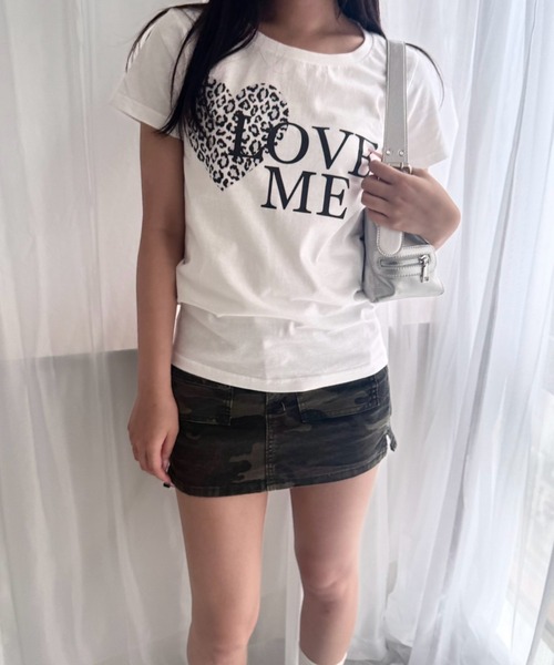 fiere(フィエール)の「レオパードLOVE半袖Tシャツ(Tシャツ/カットソー・レディース・ホワイト・WM)」の7枚目の写真