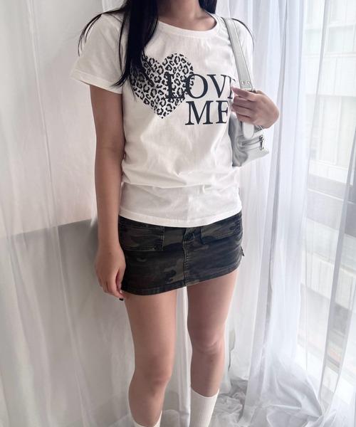 fiere(フィエール)の「レオパードLOVE半袖Tシャツ(Tシャツ/カットソー・レディース・ホワイト・WM)」の8枚目の写真