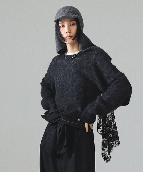 maturely(マチュアリー)の「maturely / レース クルー アンド ボレロ(ニット/セーター・レディース・その他/チャコールグレー・ONE SIZE)」の1枚目の写真