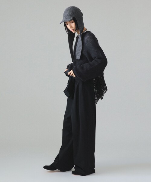 maturely(マチュアリー)の「maturely / レース クルー アンド ボレロ(ニット/セーター・レディース・その他/チャコールグレー・ONE SIZE)」の4枚目の写真
