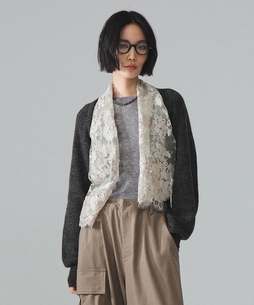 maturely(マチュアリー)の「maturely / レース クルー アンド ボレロ(ニット/セーター・レディース・その他/チャコールグレー・ONE SIZE)」の9枚目の写真