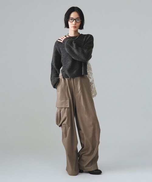maturely(マチュアリー)の「maturely / レース クルー アンド ボレロ(ニット/セーター・レディース・その他/チャコールグレー・ONE SIZE)」の10枚目の写真