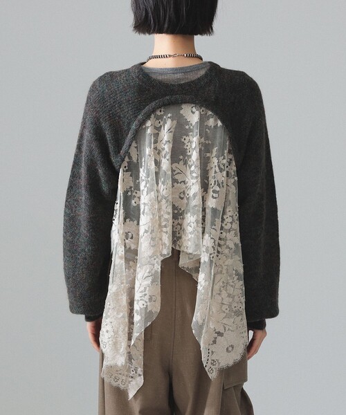 maturely(マチュアリー)の「maturely / レース クルー アンド ボレロ(ニット/セーター・レディース・その他/チャコールグレー・ONE SIZE)」の14枚目の写真