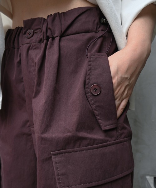 WILLFULLY(ウィルフリー)の「waist drawstring cargo pocket PT(カーゴパンツ・レディース・カーキ/ブラック/ライトピンク/パープル系その他・FREE)」の15枚目の写真