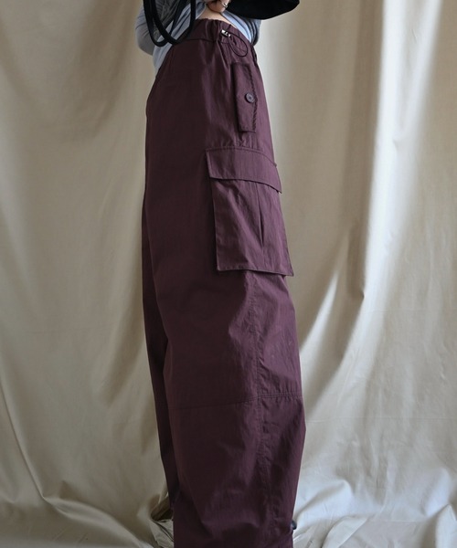 WILLFULLY(ウィルフリー)の「waist drawstring cargo pocket PT(カーゴパンツ・レディース・カーキ/ブラック/ライトピンク/パープル系その他・FREE)」の21枚目の写真