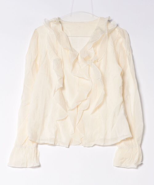 MAGASIN DE MODE Chou Chou(マガジンデモードシュシュ)の「【MAGASIN DE MODE Chou Chou】フロントフリルブラウス SNF(シャツ/ブラウス・レディース・ホワイト/アイボリー・FREE)」の1枚目の写真