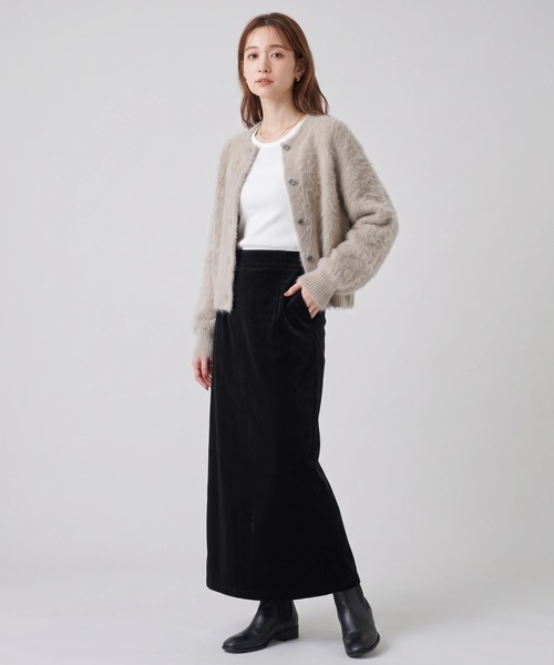 Nunc.（ヌンク）の「アルパカシャギーショートカーディガン（カーディガン/ボレロ・レディース・ネイビー/ダークブラウン/ベージュ/ライトベージュ/ラベンダー・FREE）」の15枚目の写真