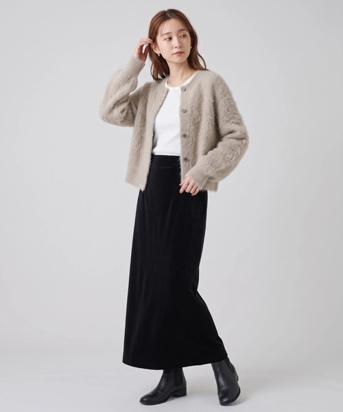 Nunc.（ヌンク）の「アルパカシャギーショートカーディガン（カーディガン/ボレロ・レディース・ネイビー/ダークブラウン/ベージュ/ライトベージュ/ラベンダー・FREE）」の16枚目の写真