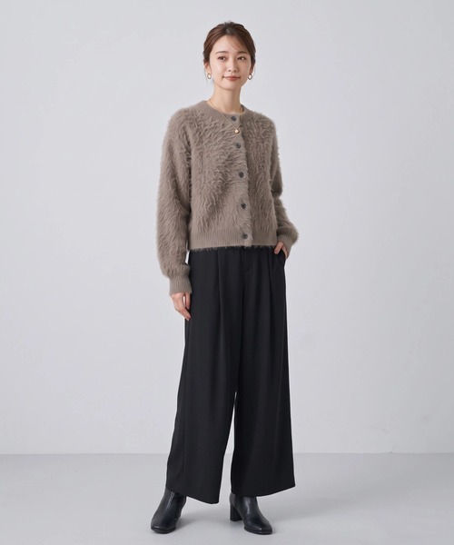 Nunc.（ヌンク）の「アルパカシャギーショートカーディガン（カーディガン/ボレロ・レディース・ネイビー/ダークブラウン/ベージュ/ライトベージュ/ラベンダー・FREE）」の14枚目の写真