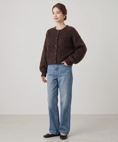 Nunc.（ヌンク）の「アルパカシャギーショートカーディガン（カーディガン/ボレロ・レディース・ネイビー/ダークブラウン/ベージュ/ライトベージュ/ラベンダー・FREE）」の10枚目の写真