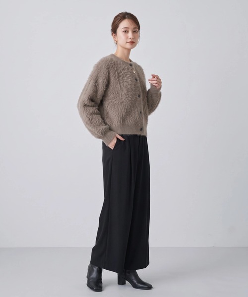 Nunc.（ヌンク）の「アルパカシャギーショートカーディガン（カーディガン/ボレロ・レディース・ネイビー/ダークブラウン/ベージュ/ライトベージュ/ラベンダー・FREE）」の11枚目の写真