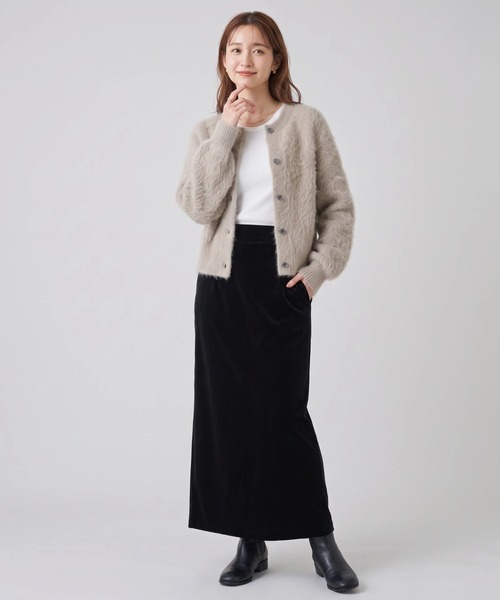 Nunc.（ヌンク）の「アルパカシャギーショートカーディガン（カーディガン/ボレロ・レディース・ネイビー/ダークブラウン/ベージュ/ライトベージュ/ラベンダー・FREE）」の18枚目の写真