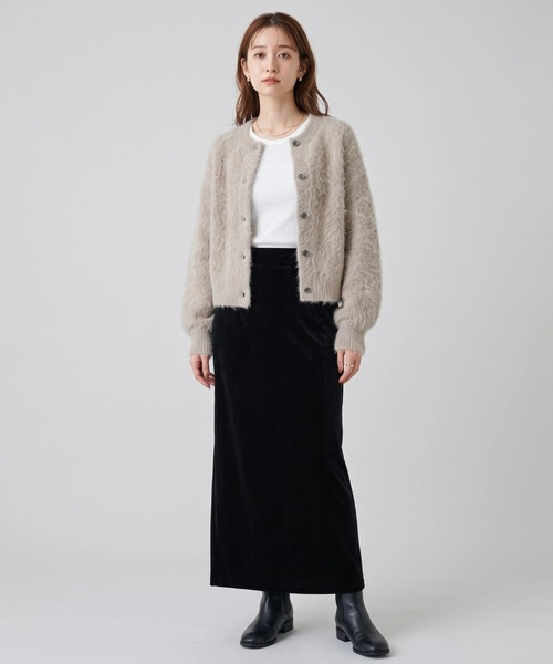 Nunc.（ヌンク）の「アルパカシャギーショートカーディガン（カーディガン/ボレロ・レディース・ネイビー/ダークブラウン/ベージュ/ライトベージュ/ラベンダー・FREE）」の20枚目の写真