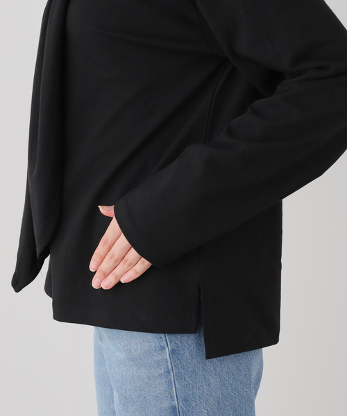 La TOTALITE(ラトータリテ)の「【洗える】スカーフデザインプルオーバー(Tシャツ/カットソー・レディース・ホワイト/ブラック/ブラウン・FREE)」の14枚目の写真