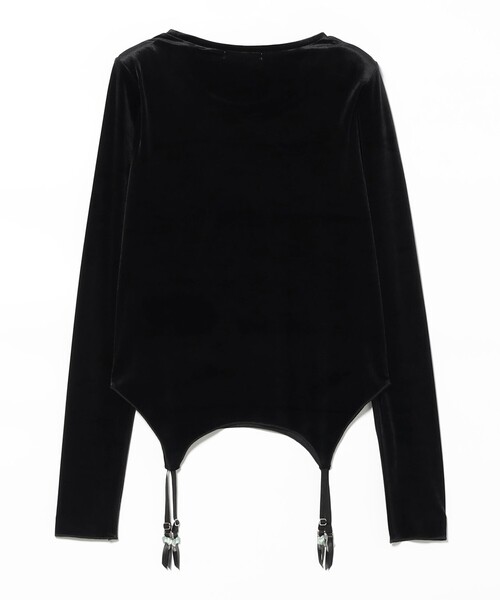 BEAMS COUTURE（ビームスクチュール）の「ガーター ベロア トップス（Tシャツ/カットソー・レディース・ブルー系その他/ピンク/ブラック・ONE SIZE）」の5枚目の写真