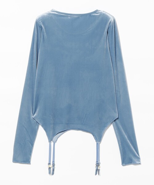 BEAMS COUTURE（ビームスクチュール）の「ガーター ベロア トップス（Tシャツ/カットソー・レディース・ブルー系その他/ピンク/ブラック・ONE SIZE）」の14枚目の写真