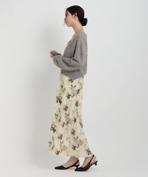 Andemiu(アンデミュウ)の「ボカシフラワーベロアキャミワンピース/1067424(ワンピース・レディース・オレンジ/カーキ・FREE)」の8枚目の写真
