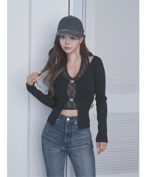 Darich(ダーリッチ)の「ホルターレースセットニットトップス(ニット/セーター・レディース・ホワイト/ピンク/ブラック・FREE)」の17枚目の写真
