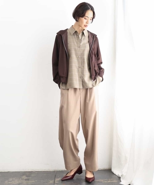 MICHEL KLEIN（ミッシェル・クラン）の「[セットアップ対応]ラメチェックオーバーシャツ（シャツ/ブラウス・レディース・グレー/モカ・38）」の11枚目の写真