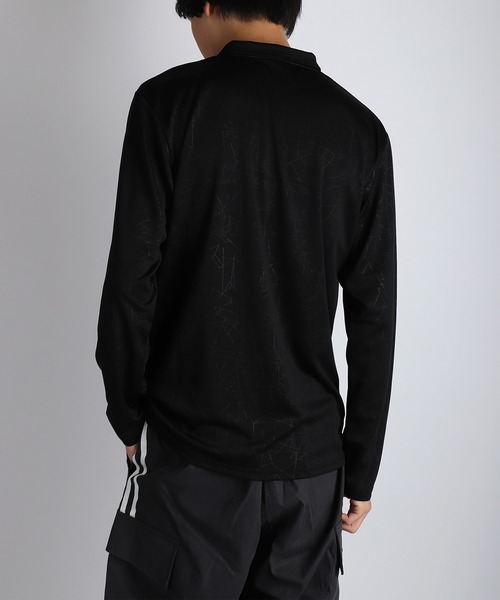 FILA(フィラ)の「FILA / フィラ ハーフジップ 長袖Tシャツ モックネック 吸水速乾 UVケア ドライ ロゴプリント 薄手(Tシャツ/カットソー・メンズ・ブラック・L/M)」の4枚目の写真