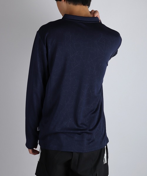 FILA(フィラ)の「FILA / フィラ ハーフジップ 長袖Tシャツ モックネック 吸水速乾 UVケア ドライ ロゴプリント 薄手(Tシャツ/カットソー・メンズ・ブラック・L/M)」の11枚目の写真