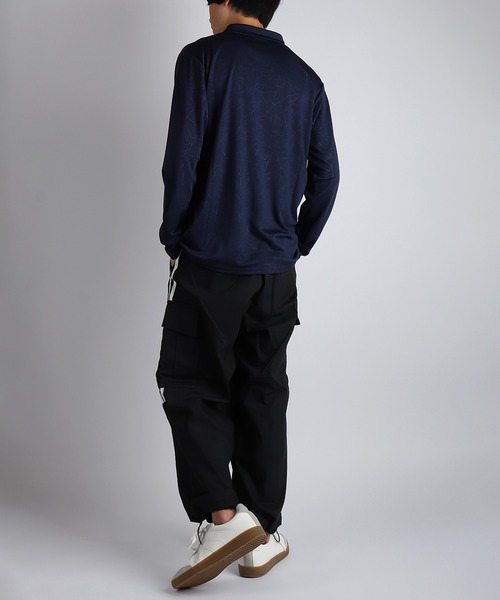 FILA(フィラ)の「FILA / フィラ ハーフジップ 長袖Tシャツ モックネック 吸水速乾 UVケア ドライ ロゴプリント 薄手(Tシャツ/カットソー・メンズ・ブラック・L/M)」の14枚目の写真