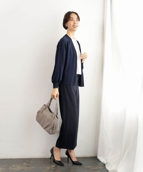 MK MICHEL KLEIN（エムケーミッシェルクラン）の「[2WAY]ベルトデザインラウンドトートバッグ（トートバッグ・レディース・ブラック/エンジ/グレー・00）」の19枚目の写真