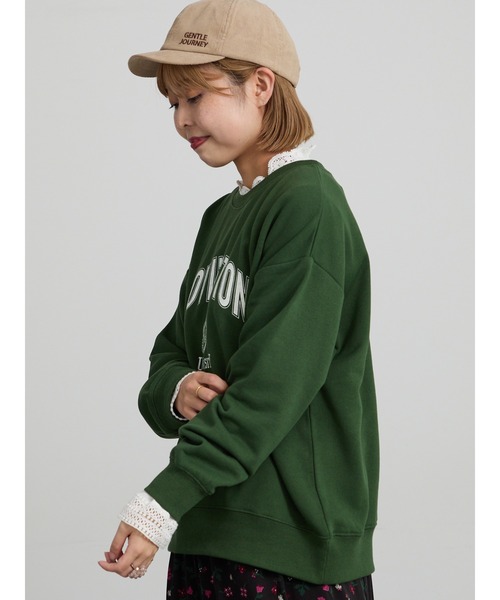 Samansa Mos2(サマンサ モスモス)の「ロゴアソートスウェット(Tシャツ/カットソー・レディース・グリーン/グレー/キナリ/ブラウン・F)」の13枚目の写真