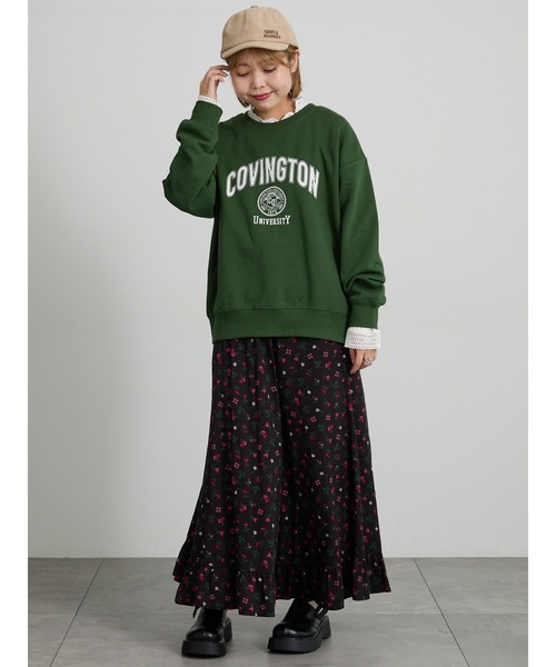 Samansa Mos2(サマンサ モスモス)の「ロゴアソートスウェット(Tシャツ/カットソー・レディース・グリーン/グレー/キナリ/ブラウン・F)」の14枚目の写真
