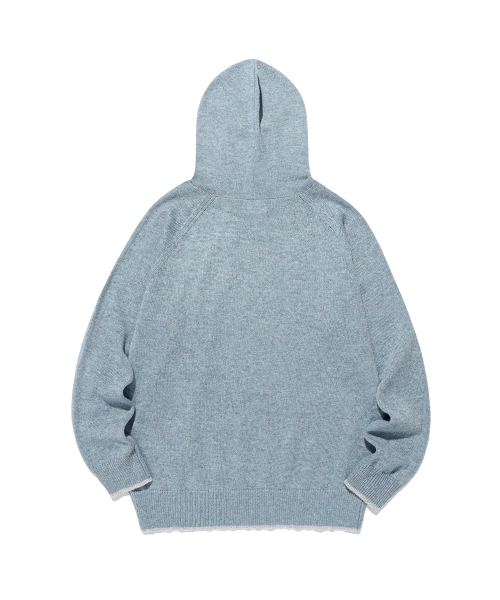 NICE GHOST CLUB(ナイスゴーストクラブ)の「配色ニットフーディー_ブルー(NG2GFFK640A)(パーカー・レディース・ブルー・SMALL/MEDIUM)」の2枚目の写真