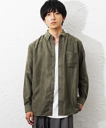 【MinoriTY】コーデュロイオーバーサイズシャツ メンズ 秋服 家庭洗濯可能 ウィメンズ ユニセックス
