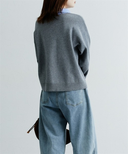 nissen(ニッセン)の「【低身長/高身長サイズ有】シャツドッキング風ニット(Petitjo/slattgir)(ニット/セーター・レディース・ブラウン/杢グレー・M/L/LL/TM/TL/TLL/T3L)」の10枚目の写真