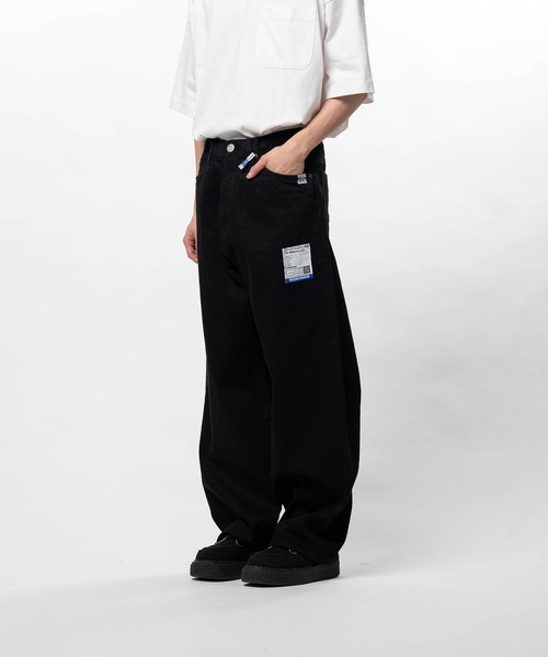 MIHARAYASUHIRO(ミハラヤスヒロ)の「【in・stru(men-tal)./ インストールメンタル】ONE WASHED SELVAGE DENIM BAGGY PANTS(デニムパンツ・メンズ・ブラック/インディゴブルー・44/46)」の3枚目の写真