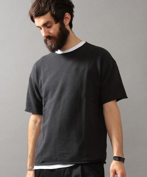 BEAUTY&YOUTH UNITED ARROWS(ビューティーアンドユースユナイテッドアローズ)の「BY ∴ カットオフ スウェット ショートスリーブ◆(スウェット・メンズ・ブラック/オリーブ/ホワイト/その他1・SMALL/MEDIUM/LARGE/X-LARGE)」の4枚目の写真