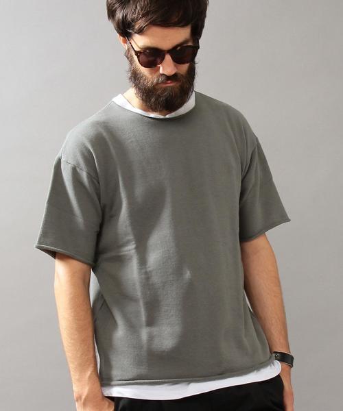 BEAUTY&YOUTH UNITED ARROWS(ビューティーアンドユースユナイテッドアローズ)の「BY ∴ カットオフ スウェット ショートスリーブ◆(スウェット・メンズ・ブラック/オリーブ/ホワイト/その他1・SMALL/MEDIUM/LARGE/X-LARGE)」の1枚目の写真