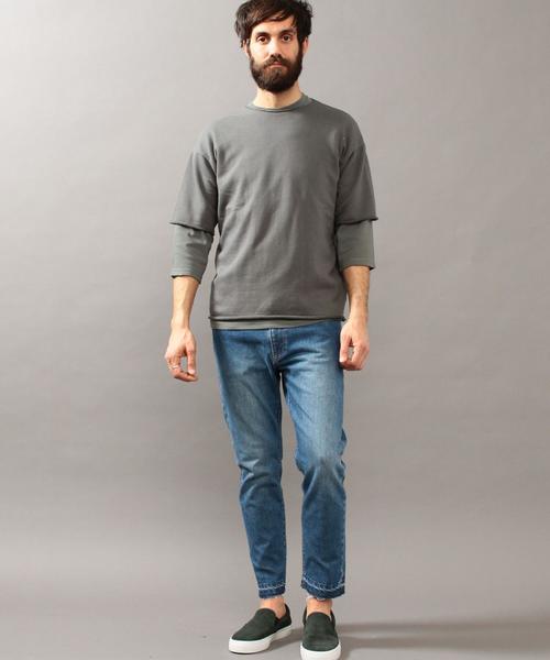 BEAUTY&YOUTH UNITED ARROWS(ビューティーアンドユースユナイテッドアローズ)の「BY ∴ カットオフ スウェット ショートスリーブ◆(スウェット・メンズ・ブラック/オリーブ/ホワイト/その他1・SMALL/MEDIUM/LARGE/X-LARGE)」の6枚目の写真
