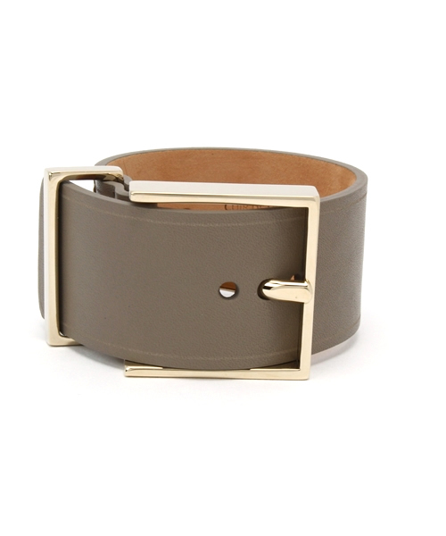 MAISON BOINET（メゾンボワネ）の「・MAISON BOINET / LEATHER BRACELET（バングル/リストバンド・レディース・グレー/ブラウン/カーキ・MEDIUM）」の2枚目の写真