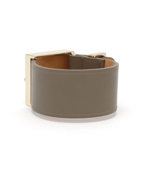 MAISON BOINET（メゾンボワネ）の「・MAISON BOINET / LEATHER BRACELET（バングル/リストバンド・レディース・グレー/ブラウン/カーキ・MEDIUM）」の5枚目の写真