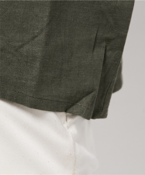 LBC（エルビーシー）の「リネンレーヨンVネックプルオーバー（Tシャツ/カットソー・レディース・グレー/オリーブ・MEDIUM/LARGE）」の9枚目の写真