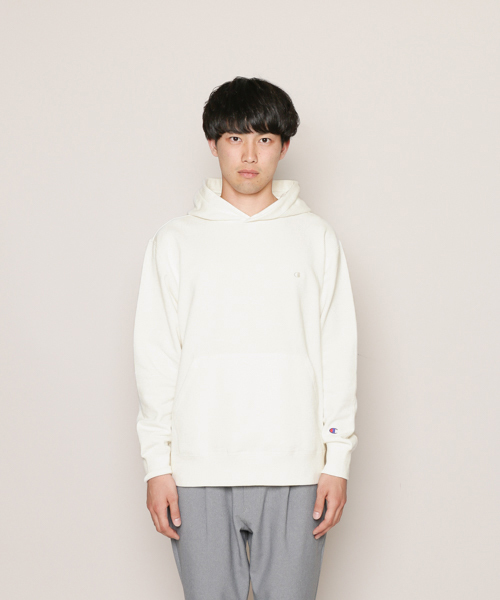 Champion（チャンピオン）の「Champion/チャンピオン別注プルパーカー（パーカー・メンズ・ブラック/オフホワイト/グレー・LARGE/MEDIUM）」の7枚目の写真