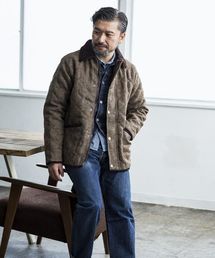 Peregrine ハリスツイード ツイードブルゾン M イギリス製 HARRIS TWEED [ハリスツイード]英国製 キルティングジャケット