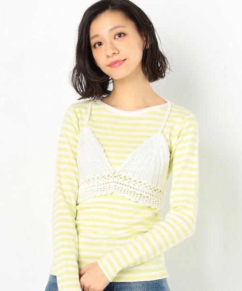 Another Edition（アナザーエディション）の「カギバリニットCAMI ◆（ニット/セーター・レディース・ホワイト/ライトブルー/その他1・FREE）」の2枚目の写真