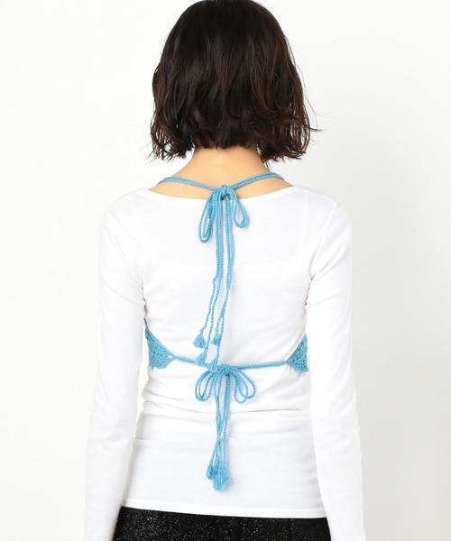 Another Edition（アナザーエディション）の「カギバリニットCAMI ◆（ニット/セーター・レディース・ホワイト/ライトブルー/その他1・FREE）」の13枚目の写真