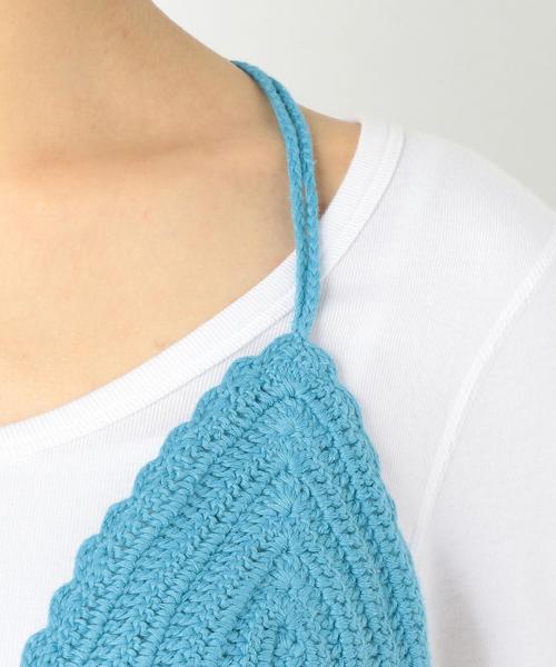 Another Edition（アナザーエディション）の「カギバリニットCAMI ◆（ニット/セーター・レディース・ホワイト/ライトブルー/その他1・FREE）」の8枚目の写真
