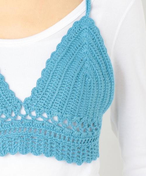 Another Edition（アナザーエディション）の「カギバリニットCAMI ◆（ニット/セーター・レディース・ホワイト/ライトブルー/その他1・FREE）」の9枚目の写真