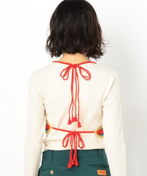 Another Edition（アナザーエディション）の「カギバリニットCAMI ◆（ニット/セーター・レディース・ホワイト/ライトブルー/その他1・FREE）」の4枚目の写真